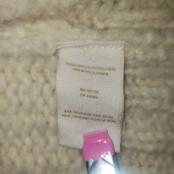 FREE PEOPLE Cream Long Sweater Cardigan Wool Knit Size Small - Picture 4 of 7